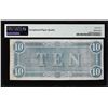 Image 2 : 1864 $10 Confederate States of America Note T-68 PMG Choice Uncirculated 64EPQ