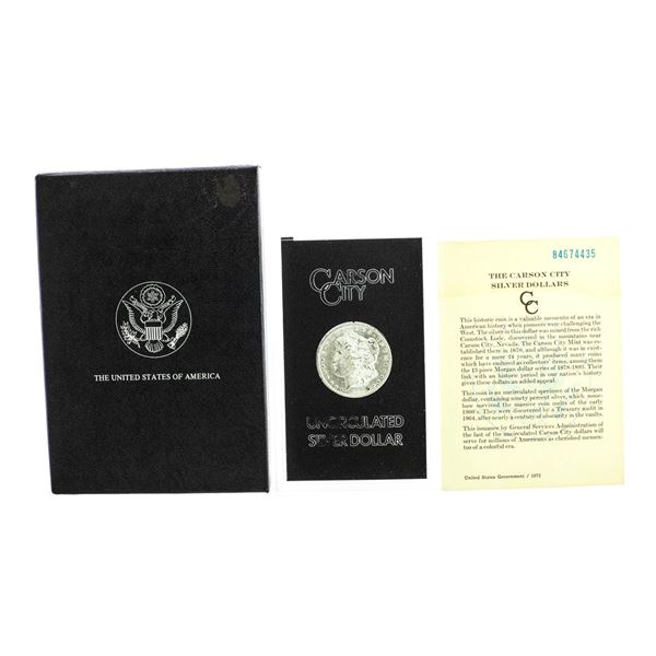 1884-CC $1 Morgan Silver Dollar Coin GSA Hoard Uncirculated w/Box & COA