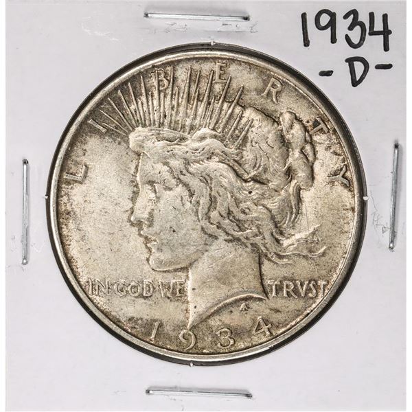 1934-D $1 Peace Silver Dollar Coin