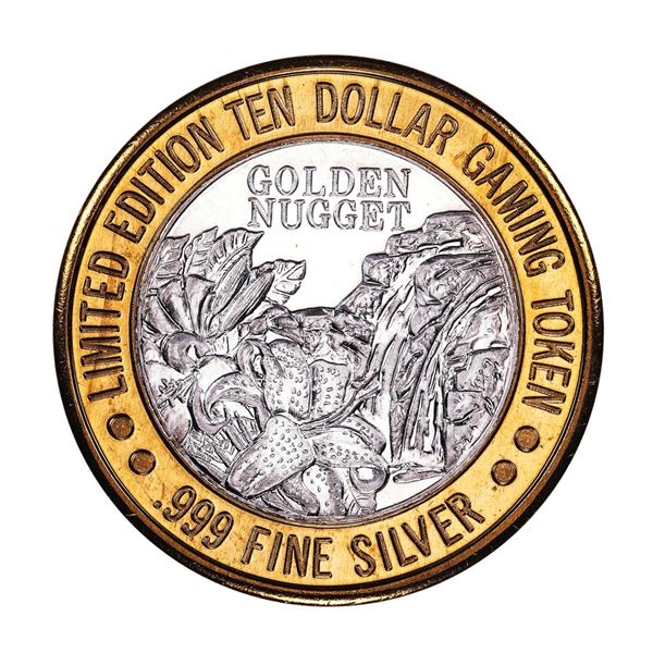 .999 Silver Golden Nugget Laughlin $10 Casino Limited Edition Gaming Token