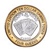 Image 1 : .999 Silver Four Queens Casino Hotel Las Vegas $10 Limited Edition Gaming Token