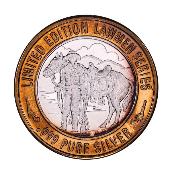 .999 Silver Lawmen Series Wyatt Earp $10 Limited Edition Casino Gaming Token