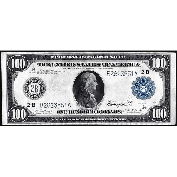 1914 $100 Federal Reserve Note New York