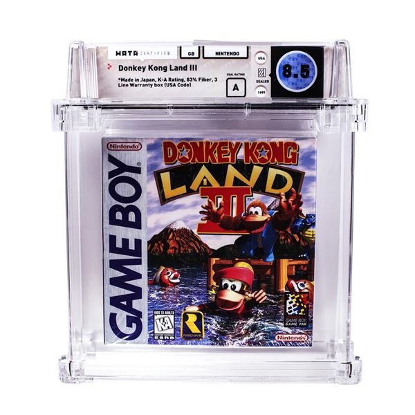 Donkey Kong Land III Nintendo Game Boy Sealed Video Game WATA 8.5/A