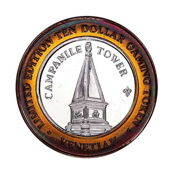 .999 Silver The Venetian Las Vegas, NV $10 Casino Limited Edition Gaming Token