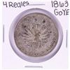 Image 1 : 1863 GoYE Mexico 4 Reales Silver Coin