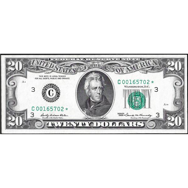 1969 $20 Federal Reserve Star Note Philadelphia