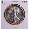 Image 1 : 1987 $1 American Silver Eagle Coin Nice Toning