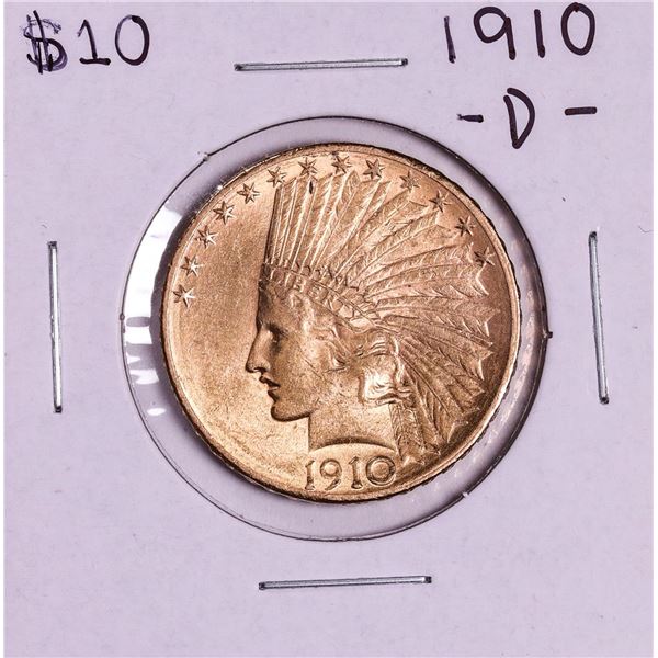 1910-D $10 Indian Head Eagle Gold Coin