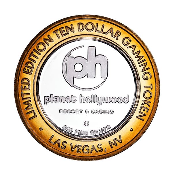 .999 Fine Silver Planet Hollywood Las Vegas, Nevada $10 Limited Edition Gaming Token