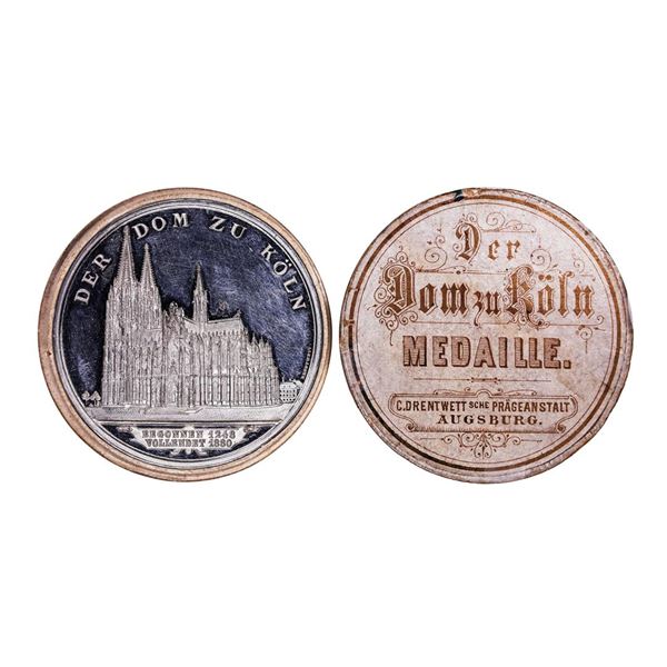 1880 Germany Cologne Cathedral Silver Medal with Original Box