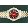 Image 5 : Rolex Men's Two Tone Red Vignette 3 ctw Channel Set Diamond Datejust Wristwatch