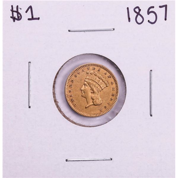 1857 $1 Indian Princess Head Gold Dollar Coin