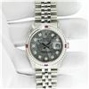 Image 3 : Rolex Men's Stainless Steel Meteorite Diamond & Ruby Datejust Wristwatch