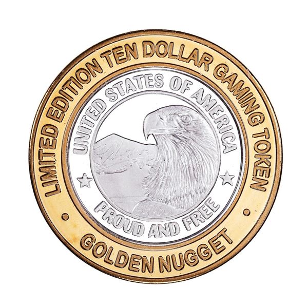 .999 Silver Golden Nugget Las Vegas, Nevada $10 Casino Limited Edition Gaming Token