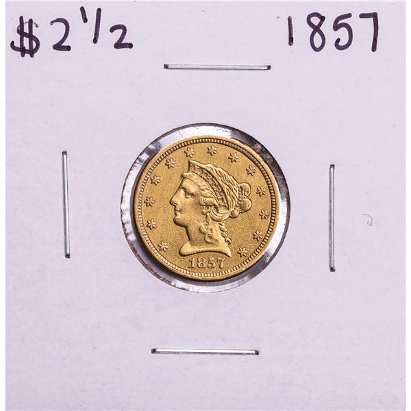 1857 $2 1/2 Liberty Head Quarter Eagle Gold Coin