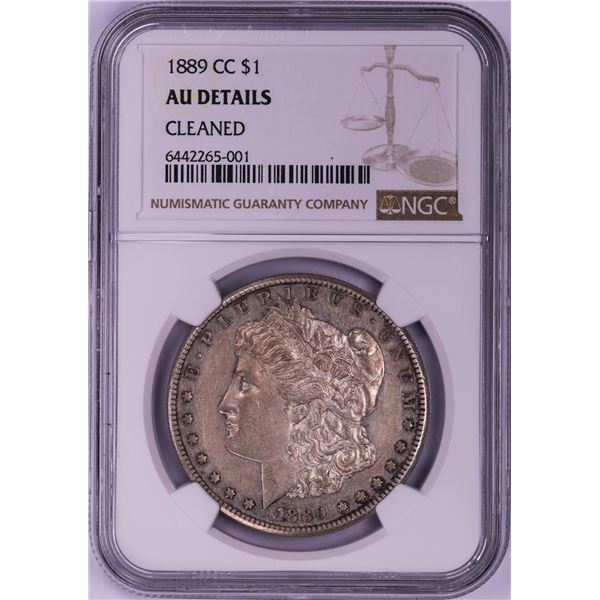 1889-CC $1 Morgan Silver Dollar Coin NGC AU Details