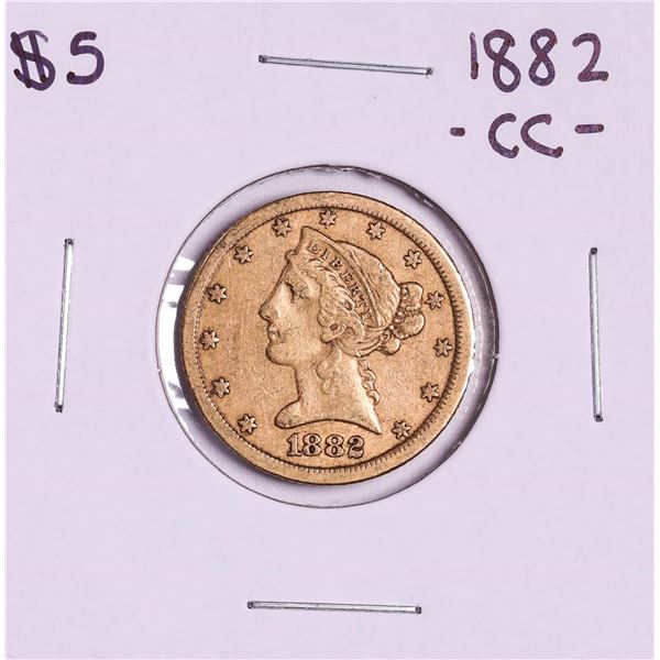 1882-CC $5 Liberty Head Half Eagle Gold Coin