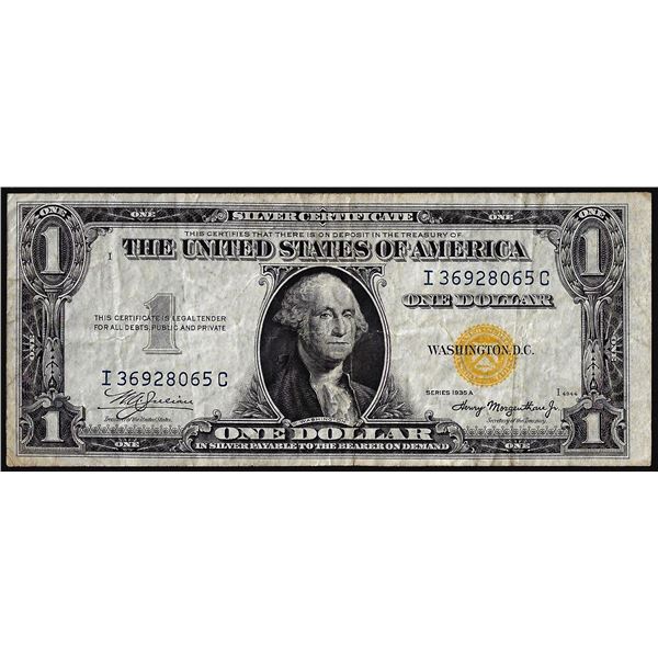 1935A $1 North Africa WWII Emergency Issue Silver Certificate Note