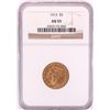 1913 $5 Indian Head Half Eagle Gold Coin NGC AU55
