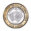 Image 1 : .999 Silver Four Queens Casino Hotel Las Vegas $10 Limited Edition Gaming Token