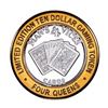 Image 1 : .999 Silver Four Queens Casino Hotel Las Vegas $10 Limited Edition Gaming Token
