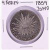 Image 1 : 1859 ZsMO Mexico 4 Reales Silver Coin