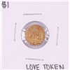 Image 1 : $1 Indian Princess Head Gold Dollar Love Token Coin Holed