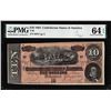 Image 1 : 1864 $10 Confederate States of America Note T-68 PMG Choice Uncirculated 64EPQ