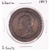 Image 1 : 1847 Liberia 2 Cents Copper Coin