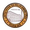 Image 1 : .999 Silver Golden Gate Las Vegas, NV $10 Casino Limited Edition Gaming Token