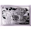 Image 1 : 1996 $1 American Silver Eagle Coin & 2oz Silver Bar Set