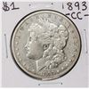Image 1 : 1893-CC $1 Morgan Silver Dollar Coin