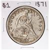 Image 1 : 1871 $1 Seated Liberty Silver Dollar Coin