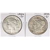 Image 1 : 1934-S & 1935-S $1 Peace Silver Dollar Coins