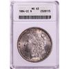 Image 1 : 1884-CC $1 Morgan Silver Dollar Coin ANACS MS63 Old Soap Box Holder