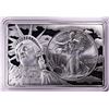 1996 $1 American Silver Eagle Coin & 2oz Silver Bar Set