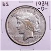 Image 1 : 1934-D $1 Peace Silver Dollar Coin