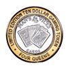 Image 1 : .999 Silver Four Queens Casino Hotel Las Vegas $10 Limited Edition Gaming Token