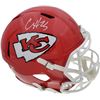 Image 1 : Clyde Edwards-Helaire Autographed Kansas City Chiefs Red Full Size Replica Speed Helmet (Beckett)