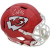 Image 2 : Clyde Edwards-Helaire Autographed Kansas City Chiefs Red Full Size Replica Speed Helmet (Beckett)