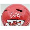 Image 3 : Clyde Edwards-Helaire Autographed Kansas City Chiefs Red Full Size Replica Speed Helmet (Beckett)