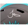 Image 2 : Tyreek Hill Autographed Miami Dolphins Eclipse Black Full Size Replica Speed Helmet (Beckett)