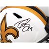 Image 2 : Drew Brees Autographed New Orleans Saints Lunar Eclipse Full Size Replica Speed Helmet (Beckett)