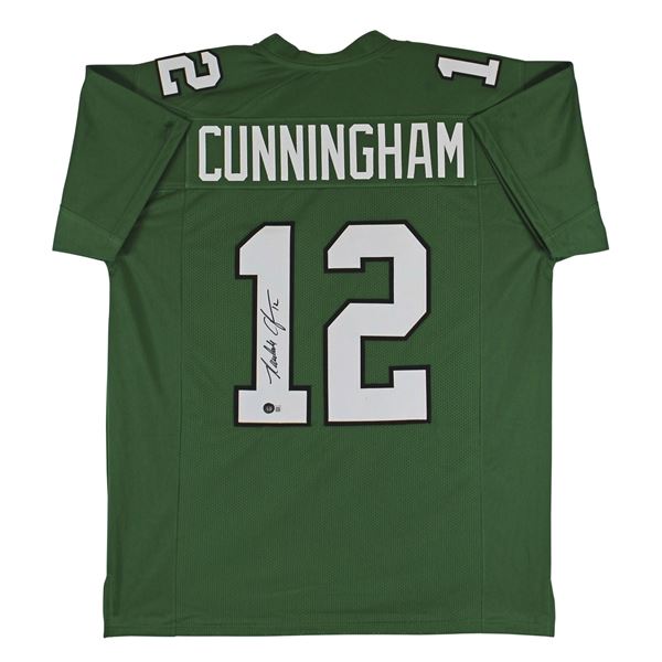 Randall Cunningham Authentic Signed Green Pro Style Jersey (Beckett)