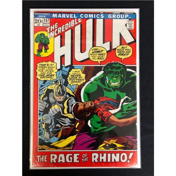 MARVEL COMICS INCREDIBLE HULK NO.157