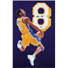 Image 2 : Lakers Kobe Bryant Signed Hand Painted Purple Framed Jersey Rookie Era Sig (PSA LOA)