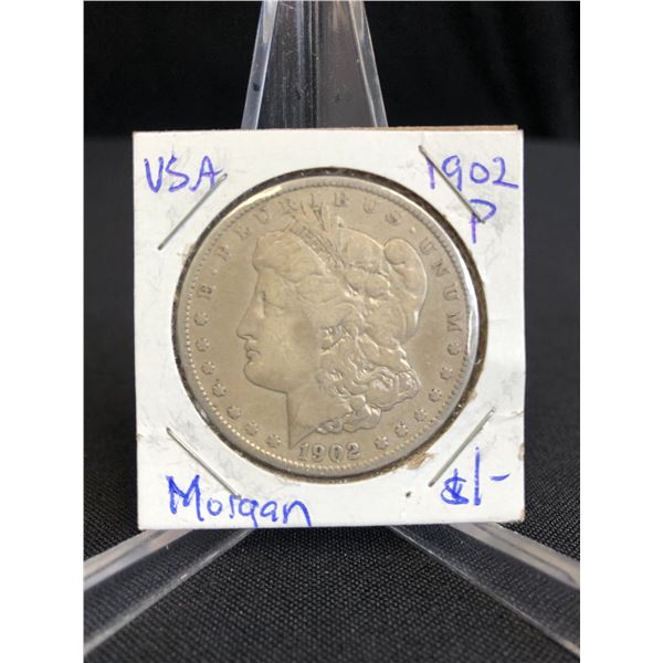 1902 P  MORGAN SILVER DOLLAR .900 SILVER