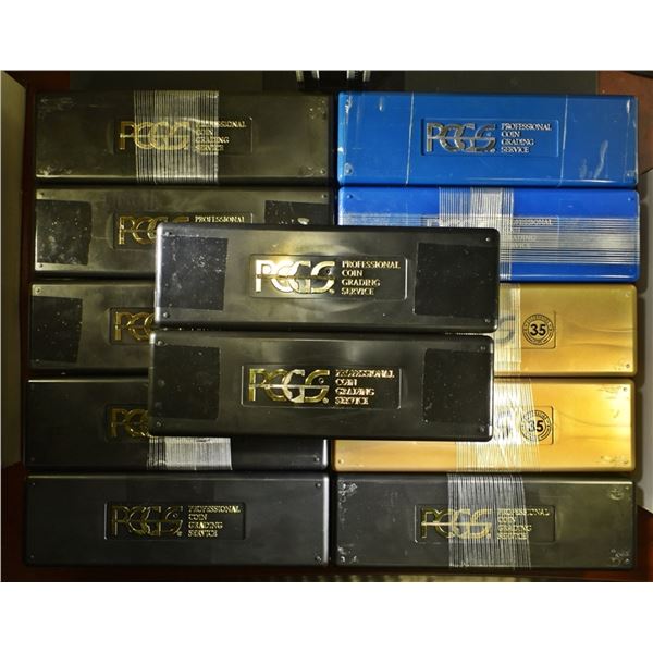 12-NICE USED PCGS PLASTIC SLABBED COIN BOXES