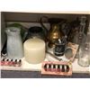 Image 2 : Shelf lot of misc. items - decorative household pieces/ nail polish/ sea shell hanging art etc.